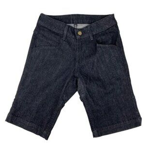 Ryb Ride Your Bike Black Summer Shade Denim Jean Cycling Shorts 9.5 oz US 27